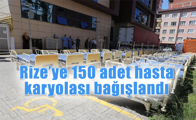 İstanbul İl Sağlık Müdürlüğü Rize’ye 150 adet karyola bağışladı
