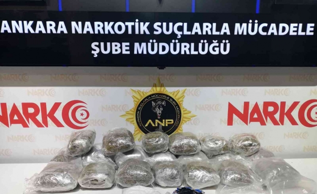 Ankara’da bir araçta 10,5 kilo eroin ele geçirildi