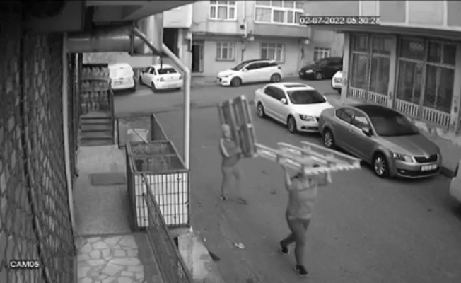 Arnavutköy’deki ilginç hırsızlık olayları kamerada