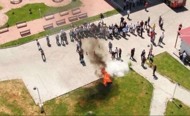 Bingöl İl Milli Eğitim Müdürlüğünde yangın tatbikatı yapıldı