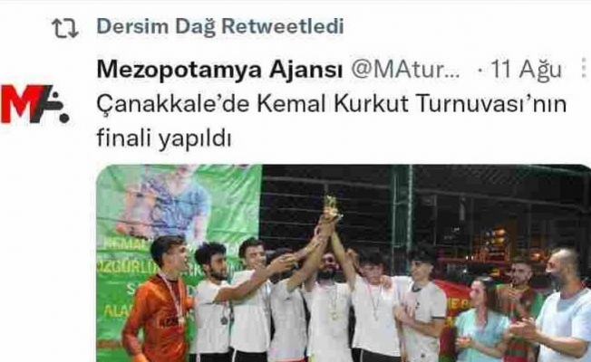 Çanakkale’de HDP tarafından terörist anısına gerçekleştirilen turnuvaya tepki