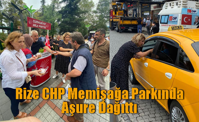 Rize CHP Memişağa Parkında Aşure Dağıttı