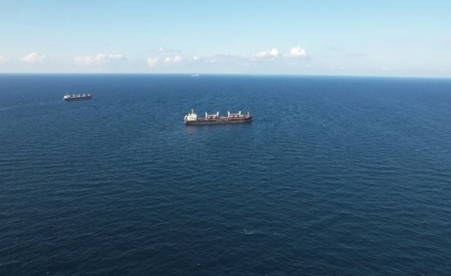 Ukrayna’dan hareket eden ‘Rojen’ isimli gemi dron ile görüntülendi