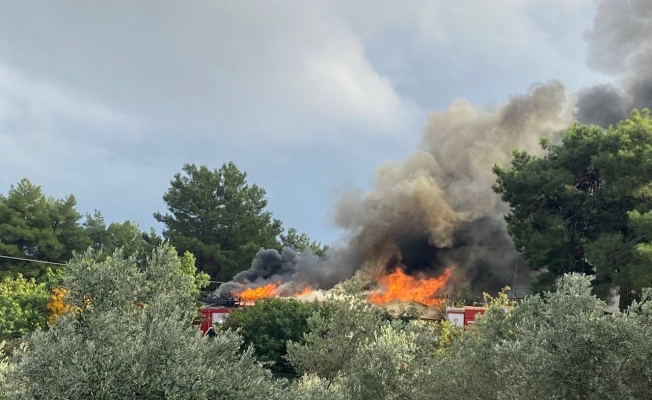 Antalya’da ormanlık alana yakın bölgede çıkan ev yangını korkuttu