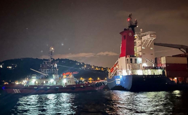 Boğaz’da konteyner gemisi arıza yaptı: Gemi trafiği askıya alındı