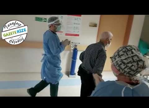 Artvin 82 yaşındaki hasta atabarı ile taburcu oldu